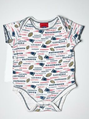 Official NFL New England Patriots All Over Print Team Onesie NB 3-6M